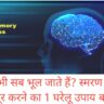 स्मरण शक्ति की कमजोरी